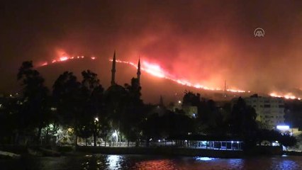 Mersin Aydıncık'ta 2 gün önce çıkan yangına müdahale ediliyor