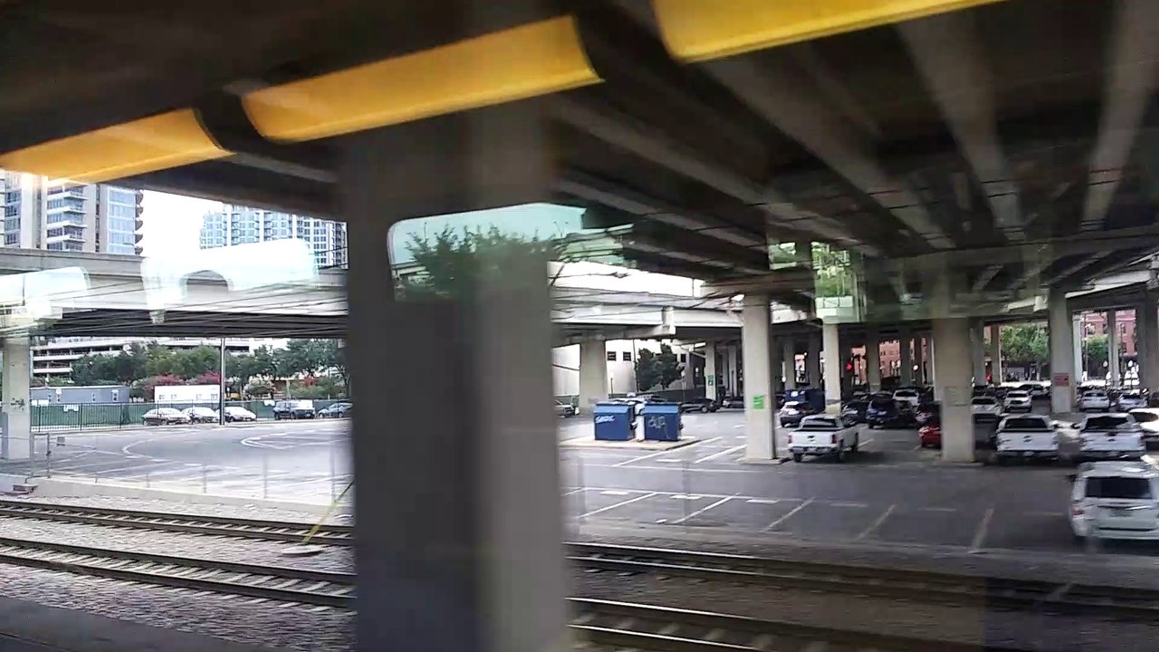 Trinity Railway Express Train Departing Dallas Union Station