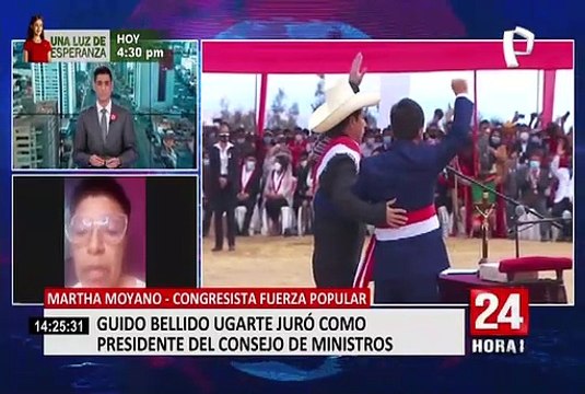 Martha Moyano calificó como afrenta juramentación de Guido Bellido en Ayacucho