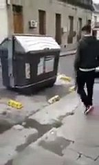 Pedal Garbage Dumpster Is Dangerous