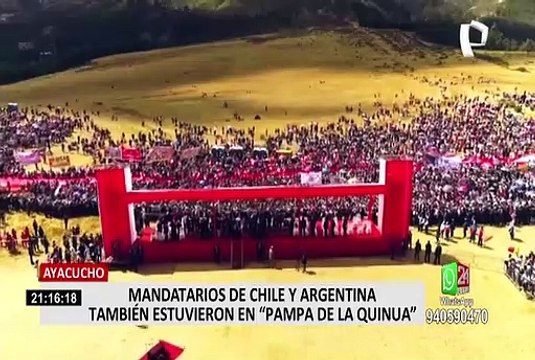 Pedro Castillo realizó juramentación simbólica en Pampa de la Quinua