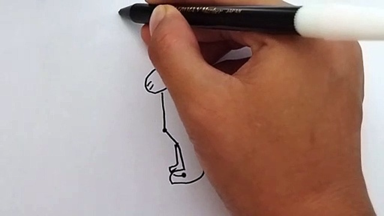 Drawing cat and dog hugging