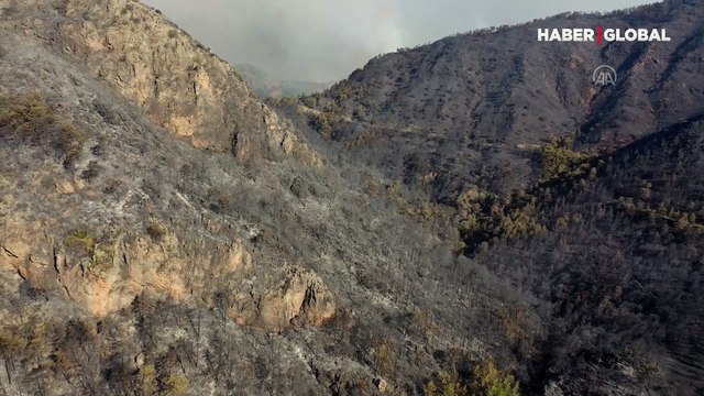 Nefes almak çok zor! Marmaris'te yangının verdiği zarar böyle görüntülendi