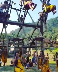 Meayunan - Trò chơi vòng quay truyền thống tại làng Tenganan, Bali