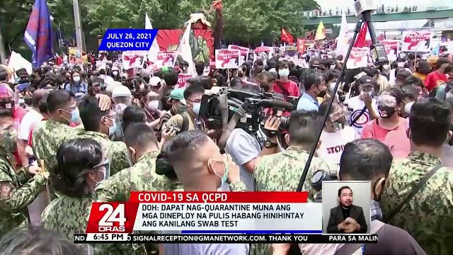 Hepe ng QCPD Station 3, sinibak; PNP, nakatuon ngayon sa swabbing at contact tracing | 24 Oras