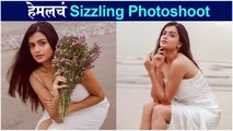 Hemal Ingle Looks Sizzling in Her White Gown Photoshoot At The Beach | Ashi Hi Aashiqui Actress
