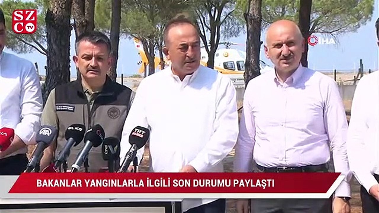 Bakan Çavuşoğlu: "Önümüzdeki süreçte Türkiye'de biz burada Antalya'da yangından 42 mahallenin etkilendiğini tespit ettik"
