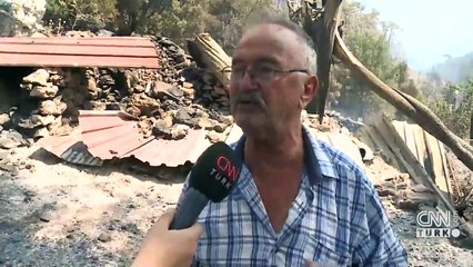 Marmaris'teki yangından geriye kül kaldı