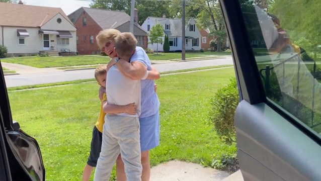 Family Reunites With Grandparents After 551 Days Apart
