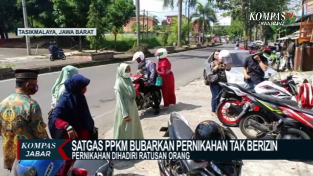 Pernikahan Dihadiri Ratusan Orang Dibubarkan Satgas PPKM Tasikmalaya