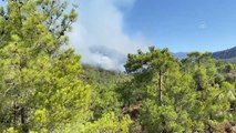 Gazipaşa ilçesindeki orman yangınına müdahale ediliyor