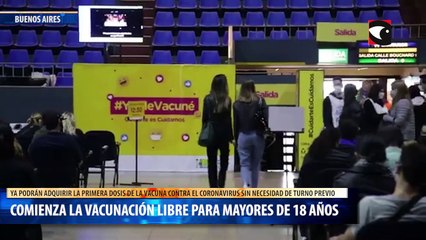 Comienza la vacunación libre para mayores de 18 años