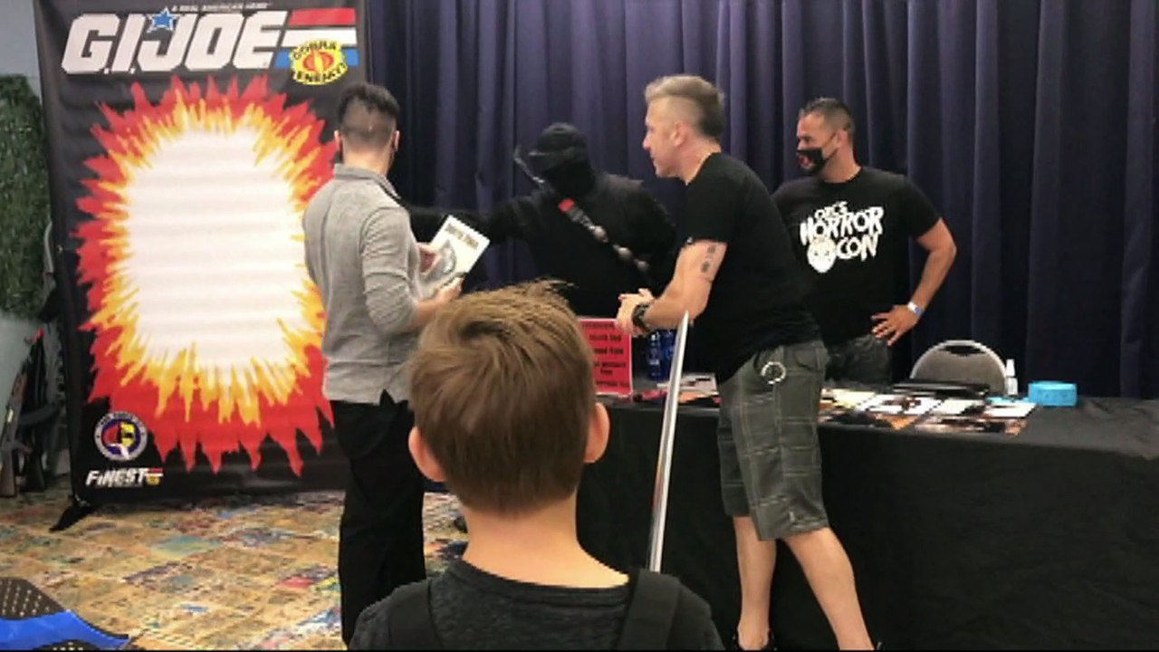 2021 05 05 Ray Park and Logan Xavier at Acme Comics