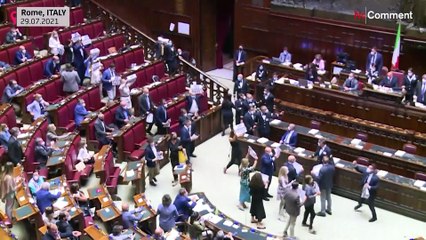 Anti-virus pass demo invades Italian Parliament