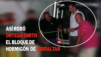 Download Video: Así robó Ortega Smith y simpatizantes de Vox el bloque de hormigón de Gibraltar