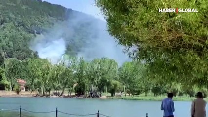 İzmir'in Kiraz ilçesinde orman yangını