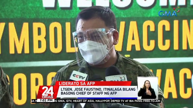 Lt. Gen. Jose Faustino, itinalaga bilang bagong Chief of Staff ng AFP | 24 Oras