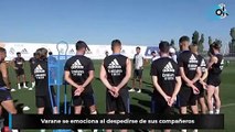 Varane se emociona al despedirse de sus compañeros