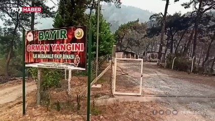 Orman çalışanlarının nöbet yerleri de küle döndü