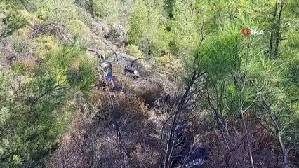 Marmaris’te yangınla ilgili vatandaşların şüphelendiği iki kişi aranıyor