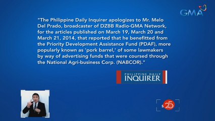 PDI, humingi ng paumanhin kay Super Radyo DZBB anchorman Melo del Prado | Saksi
