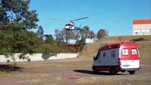 Helicóptero do Paraná Urgência transporta recém nascido de Marechal C. Rondon ao HUOP, em Cascavel