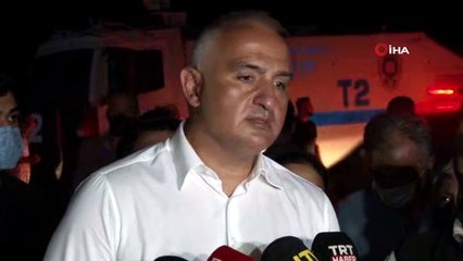 Turizm Bakanı Ersoy: “Yangın yerleşim yerlerinden uzakta”