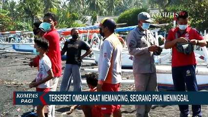 Download Video: Pria Tewas Terseret Ombak Saat Memancing di Pantai Bugbug