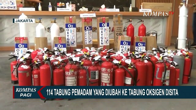 Polisi Sita 114 Tabung Pemadam yang Diubah Jadi Tabung Oksigen