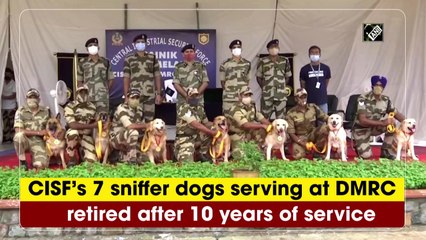 CISF’s 7 sniffer dogs serving at DMRC retired after 10 years of service