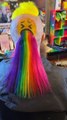 Hairstylist Creates Fun Rainbow Puking Emoji on Guy's Hair
