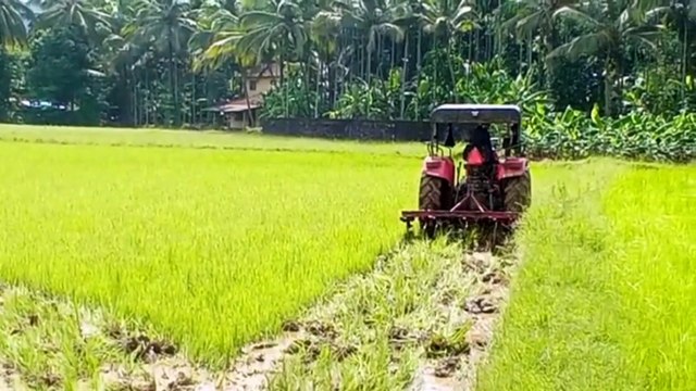 Indian Technology Tractor | Mahindra Yuvo 575 Di 4WD | Agricultur Farming Machine Mud Stunt | Cultivator & Iron Cage Wheal Use | Zubair Menothil