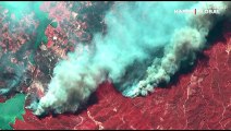 Türkiye'deki orman yangınlarının vahametini gösteren uydudan çekilmiş fotoğrafları