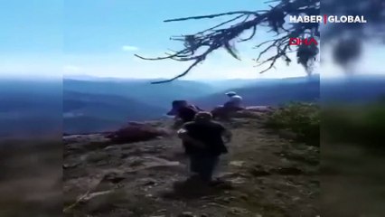 Artvin'de korkunç olay! Kayınvalidesinin 70 metrelik uçuruma düştüğü anı görüntüledi