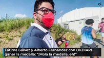 Fátima Gálvez y Alberto Fernández con OKDIARIO tras ganar la medalla: “¡Mola la medalla, eh!”