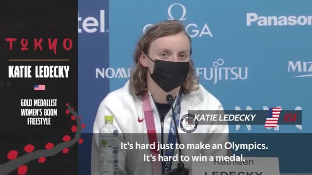 Golden three-peat as Ledecky wins 800-metre freestyle