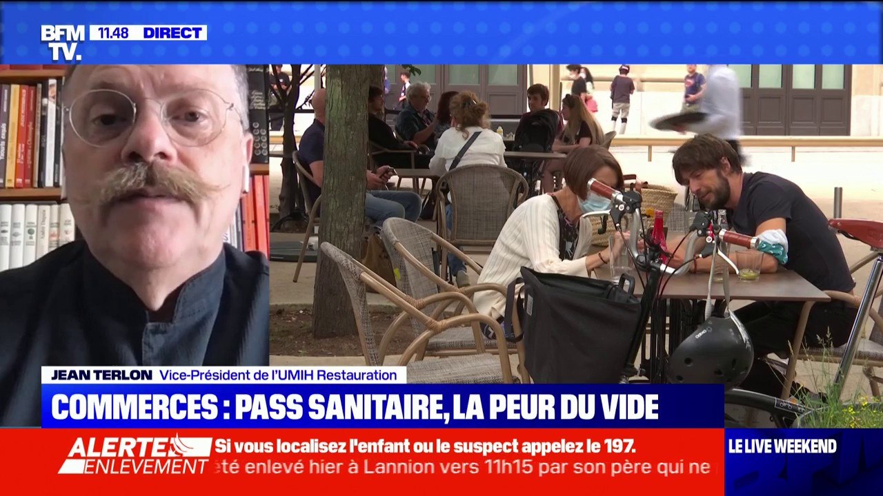Le vice-président de l'Union des métiers et des industries de l'hôtellerie s'inquiète des "conflits" que pourraient entraîner les contrôles des pass sanitaires dans les restaurants