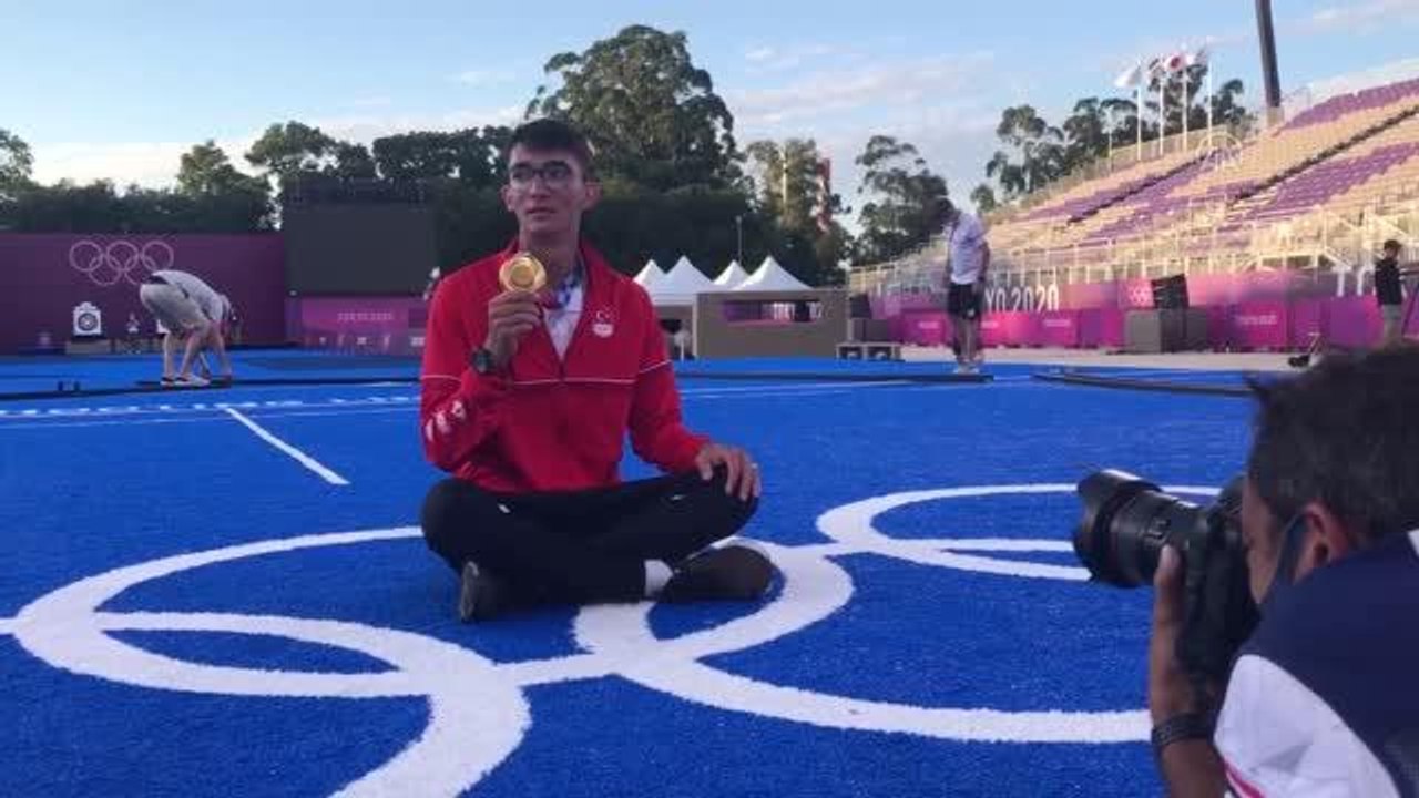 Mete Gazoz, Türk halkına verdiği sözü tutmanın mutluluğunu yaşıyor Açıklaması
