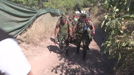 Azerbaycan Olağanüstü Haller Bakanlığına bağlı 100 kişilik gruptan söndürme çalışmalarına destek