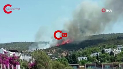 Bodrum’da yangın! Patlama sesi duyuldu