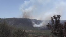 Aydıncık'taki orman yangınını söndürme çalışmaları devam ediyor