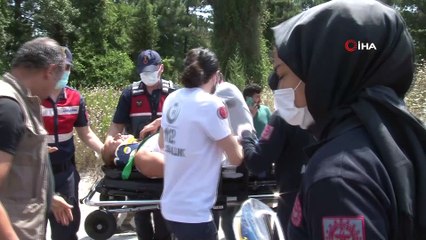 Şile yolunda hakimiyetini kaybeden sürücü ormanlık alana uçtu