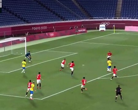 الهدف الأول للبرازيل أمام مصر أولمبياد طوكيو اليابان