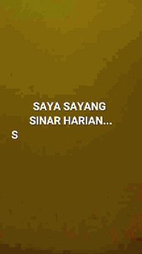 Saya sayang Sinar, Sinar sayang saya tak?