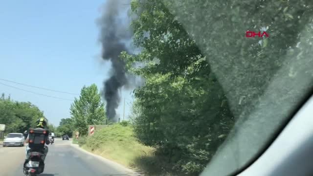 BURSA'DA, GERİ DÖNÜŞÜM TESİSİNDE YANGIN