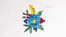 how to do a woven wheel stitch rose embroidery | woven wheel stitch with french knot | hand embroidery woven wheel | hand embroidery flower design