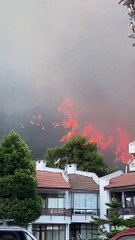 Fire Rages Towards Turkish City