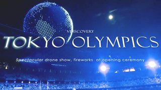 Tokyo Olympics - Spectacular drone show, fireworks  at opening ceremony