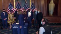 Watch again - Nancy Pelosi participated in the signing of the Capitol Security Supplemental Bill