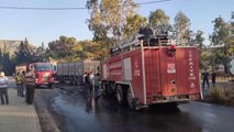 Orman yangınında görevli itfaiye ile kamyon çarpıştı: 2 yaralı